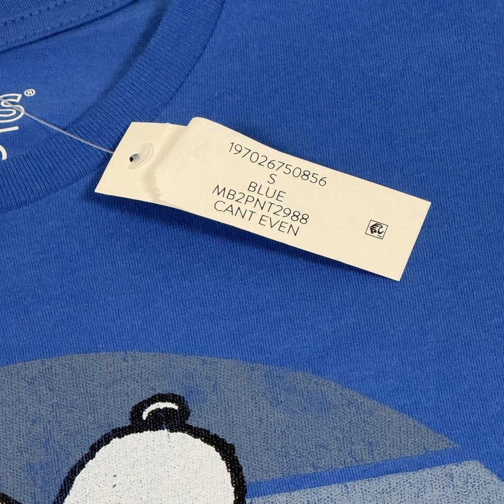 Peanuts Snoopy Shirt Small Blue I Can't Even Graphic Funny Cartoon Tee Cartoon - Picture 4 of 8